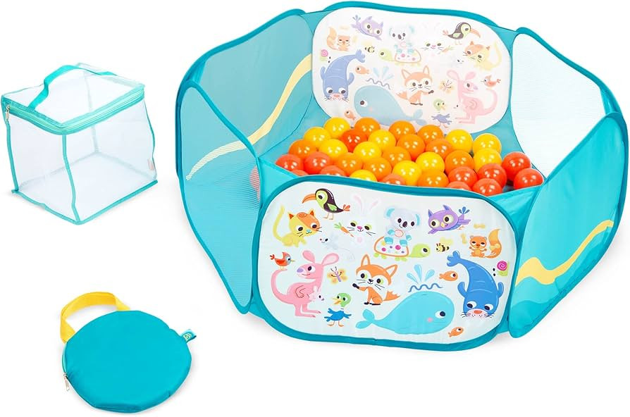 B. Toys Play- Mini Playspace-Ball Pit- Outdoor and Indoor- 42 Colorful Balls- Foldable & Portable... | Amazon (US)