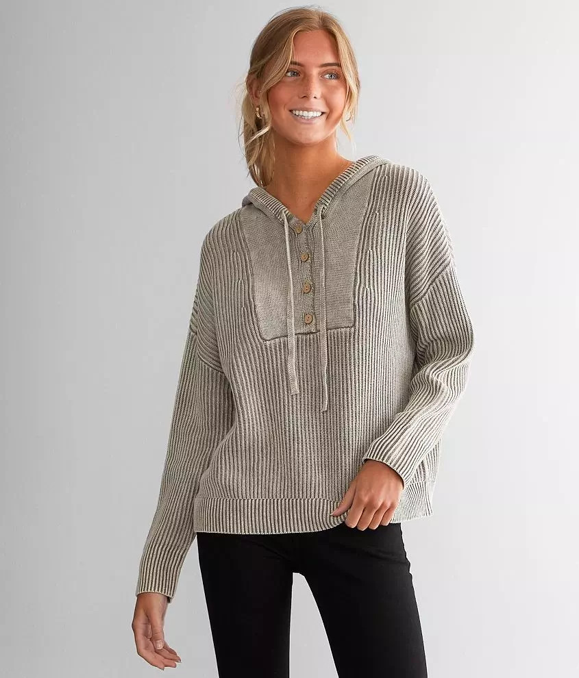 Hooded Henley Sweater | Buckle