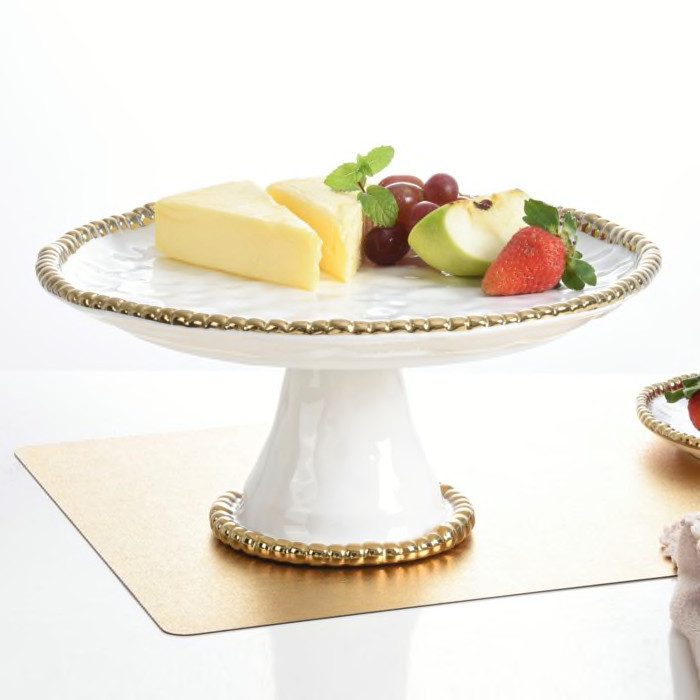 Pampa Bay "Golden Salerno" Round Footed Cake Stand | Ross-Simons