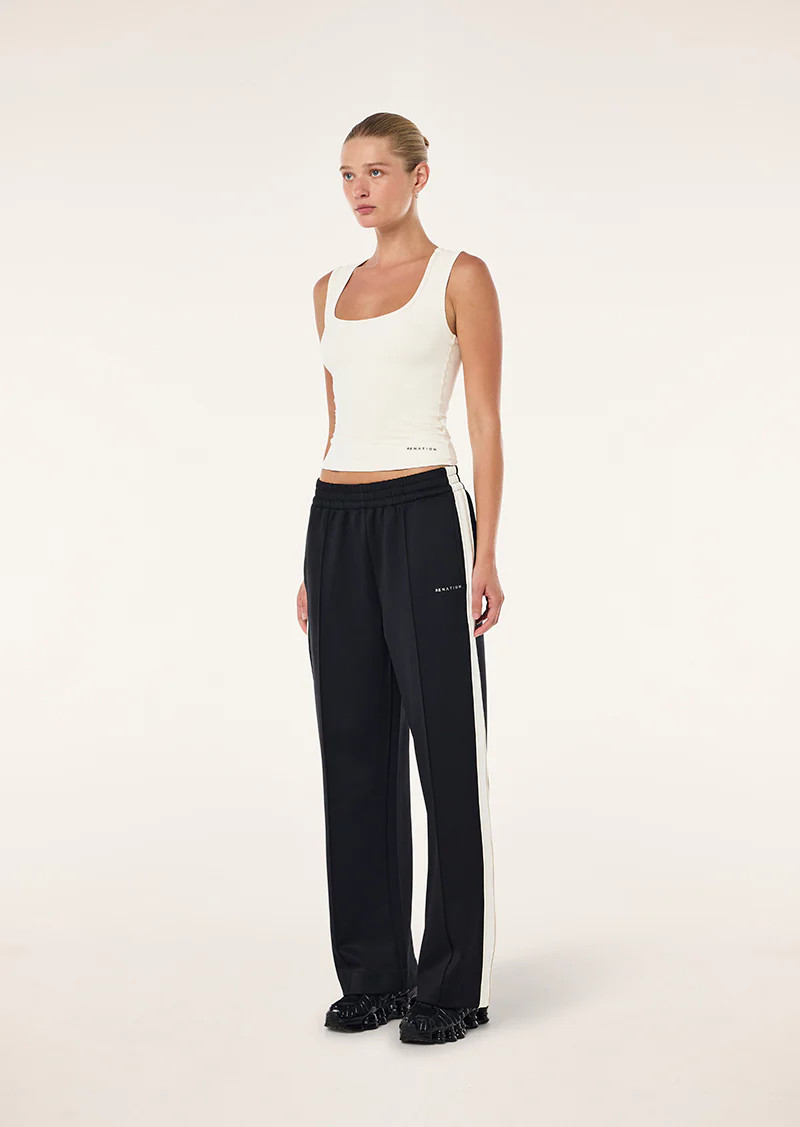 MAN DOWN TRACKPANT IN BLACK & WHISPER WHITE | P.E Nation AU