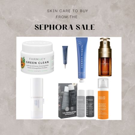 Skincare to buy during the Sephora sale! #framacy #cleanser #jetlagsummerfridays #summerfridays #clarins #paulaschoice #vitaminc #laniege 

#LTKxSephora #LTKbeauty #LTKsalealert