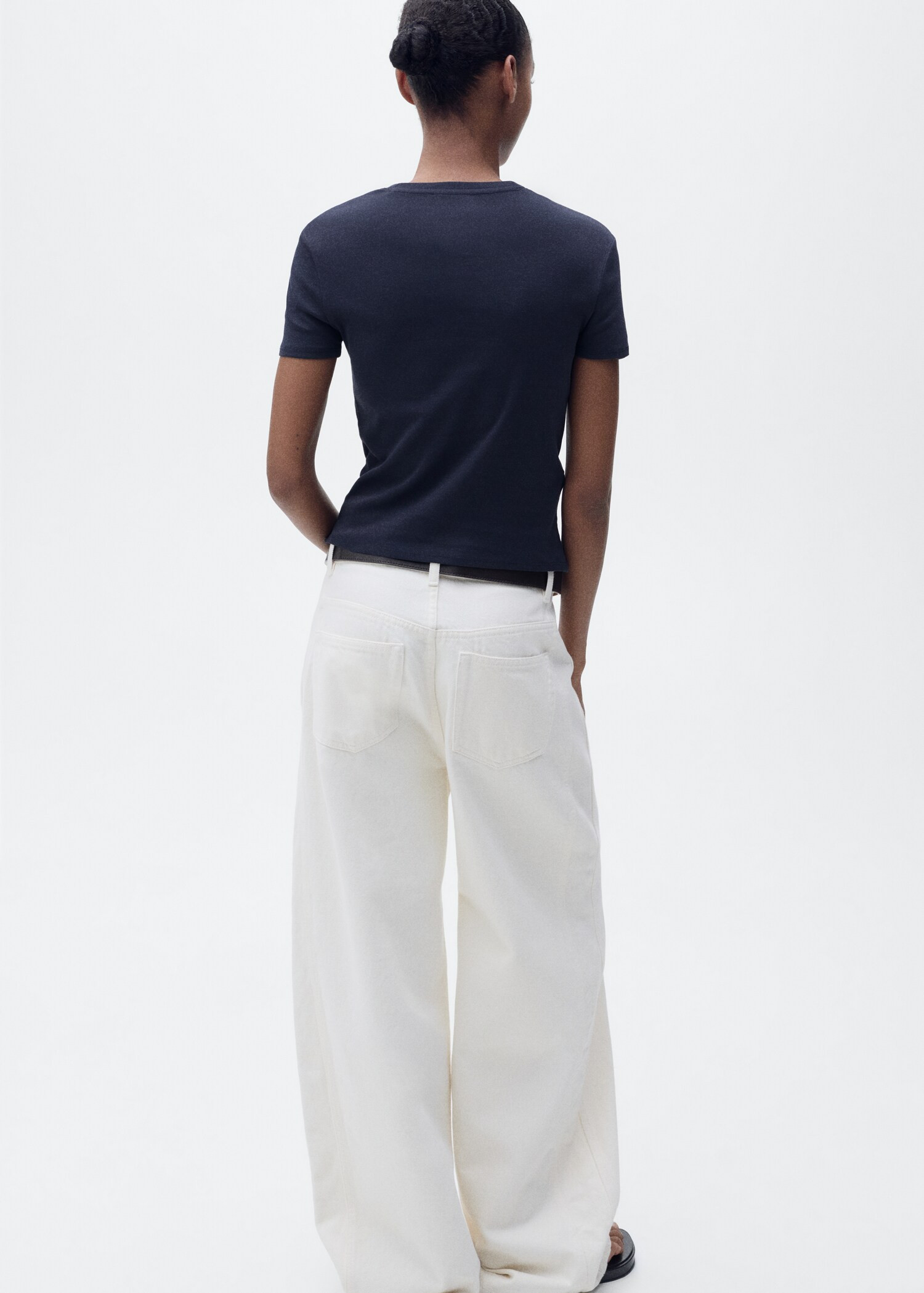 Fitted cotton t-shirt - Women | MANGO United Kingdom | MANGO (UK)