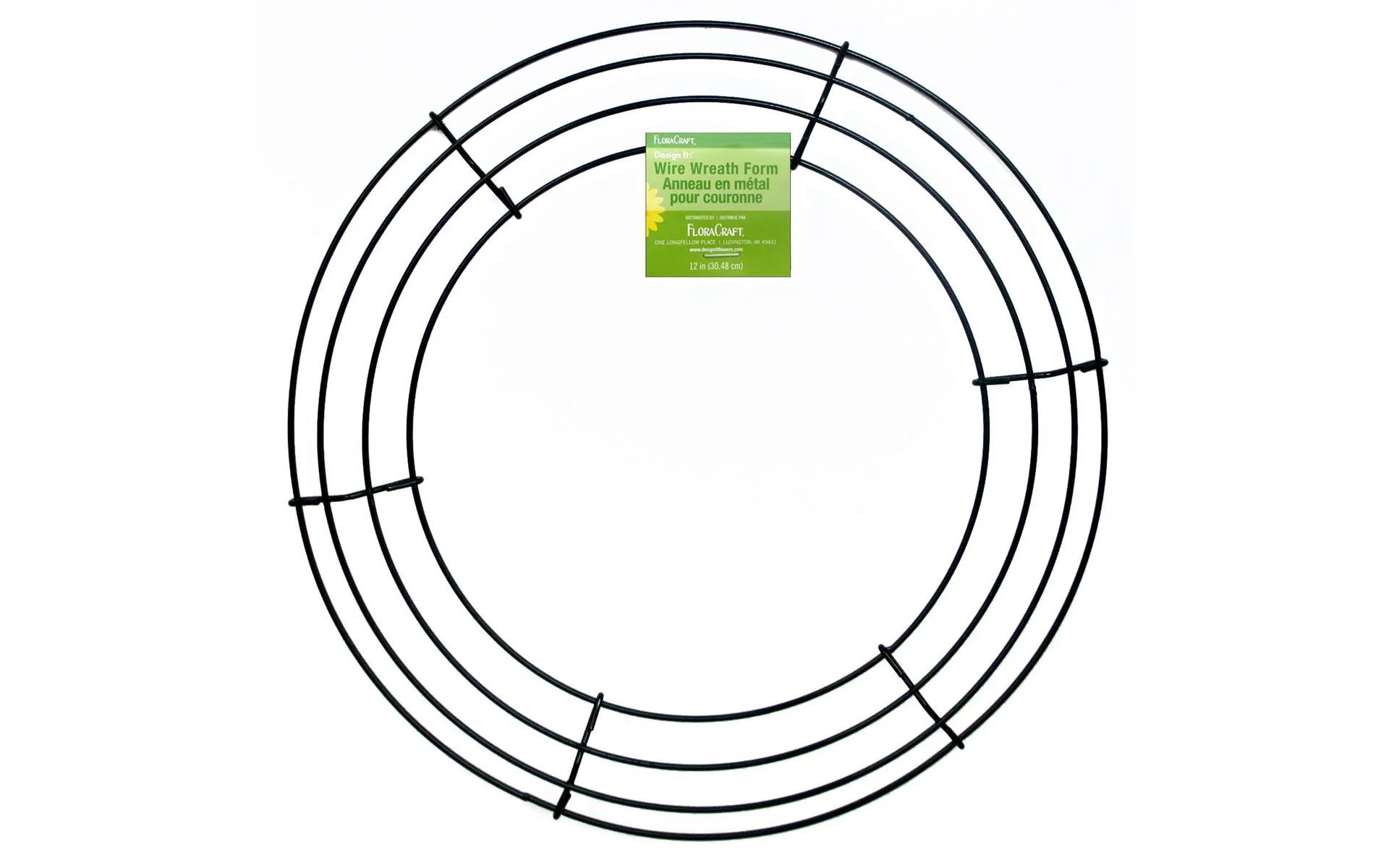 FloraCraft Wire Wreath Form 12" Circle Green | Walmart (US)