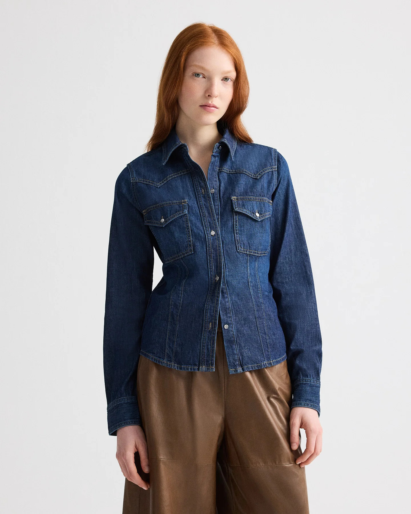 Mustang Sally Shirt in Denim Shirting | TWP
