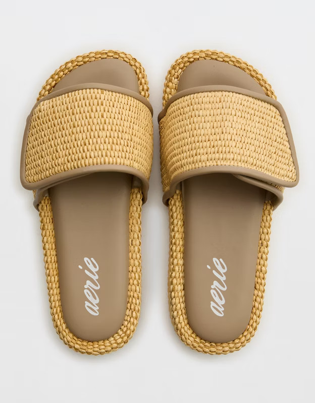 Aerie Straw Sandal | Aerie