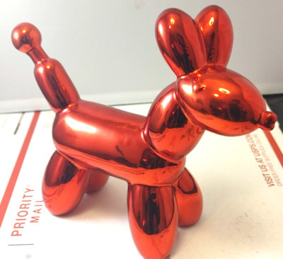 Jeff Koonz (after) Balloon Animal Dog Red Figure Figurine Sculpture | eBay | eBay US