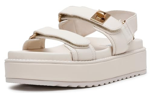 Steve Madden Women's BIGMONA Sandal, Bone Leather, 8 M US | Amazon (US)