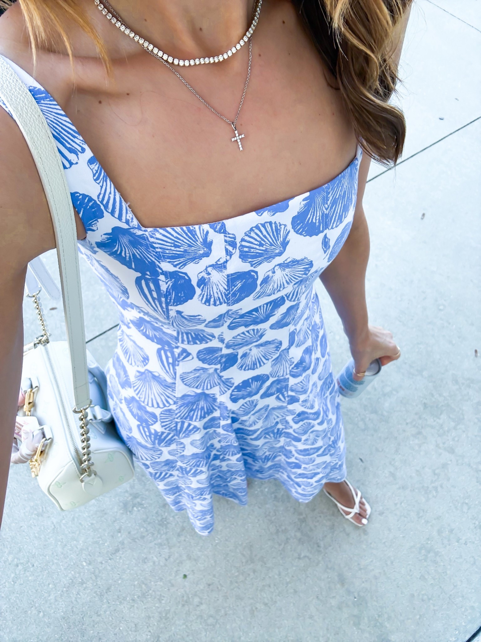 The cutest resort wear dress for spring and summer! Abercrombie Mila midi dress in XXS petite. Love the seashell print! Vacation dress. Resort outfit. Spring dress. Kitten heels are TTS.

#LTKootd #LTKSpringSale #LTKTravel