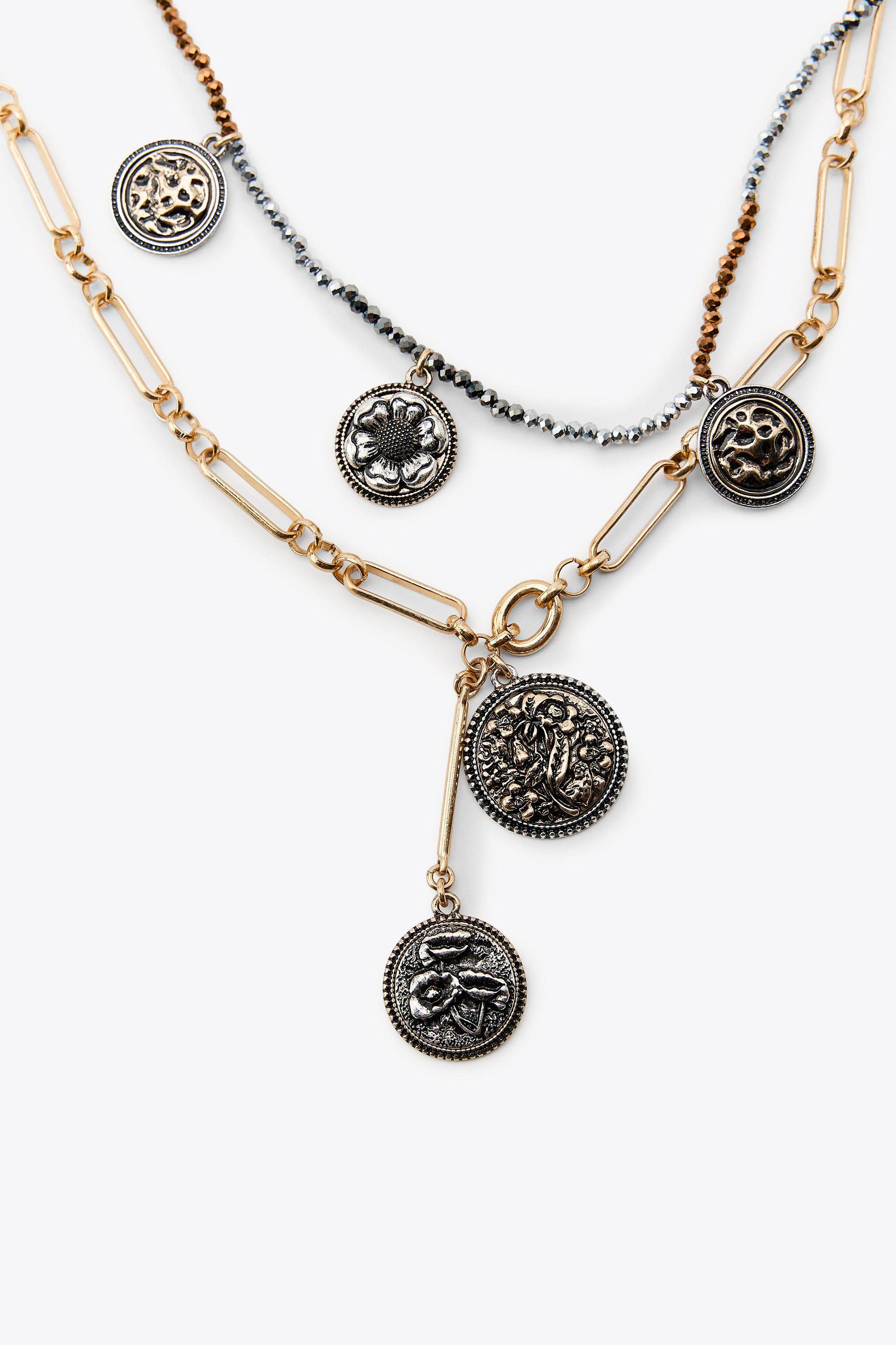 3-PACK MEDALLION CHAIN NECKLACES | Zara US