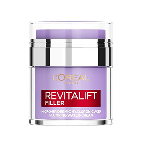 L’Oréal Paris Revitalift Filler Replumping Water Cream, Reduce Fine Lines Appearance, Replumps, Hydrates and Locks in Moisture, Enriched with Micro, Micro-Epidermic Hyaluronic Acid, 50ml | Amazon (UK)