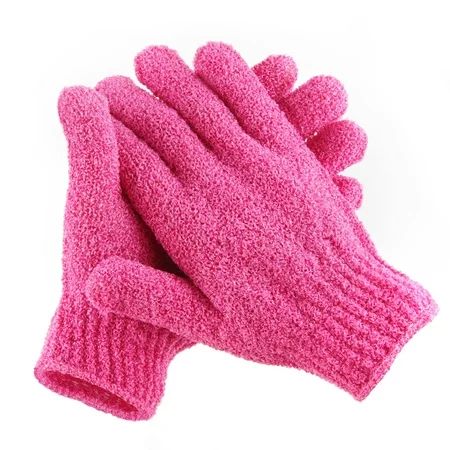 1 Pair Double Sided Exfoliating Gloves Body Scrubber Scrubbing Glove Bath Mitts Scrubs for Shower, B | Walmart (US)
