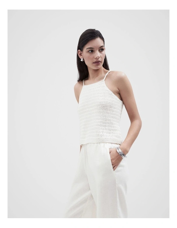 UnisonCrochet Cami in White | Myer
