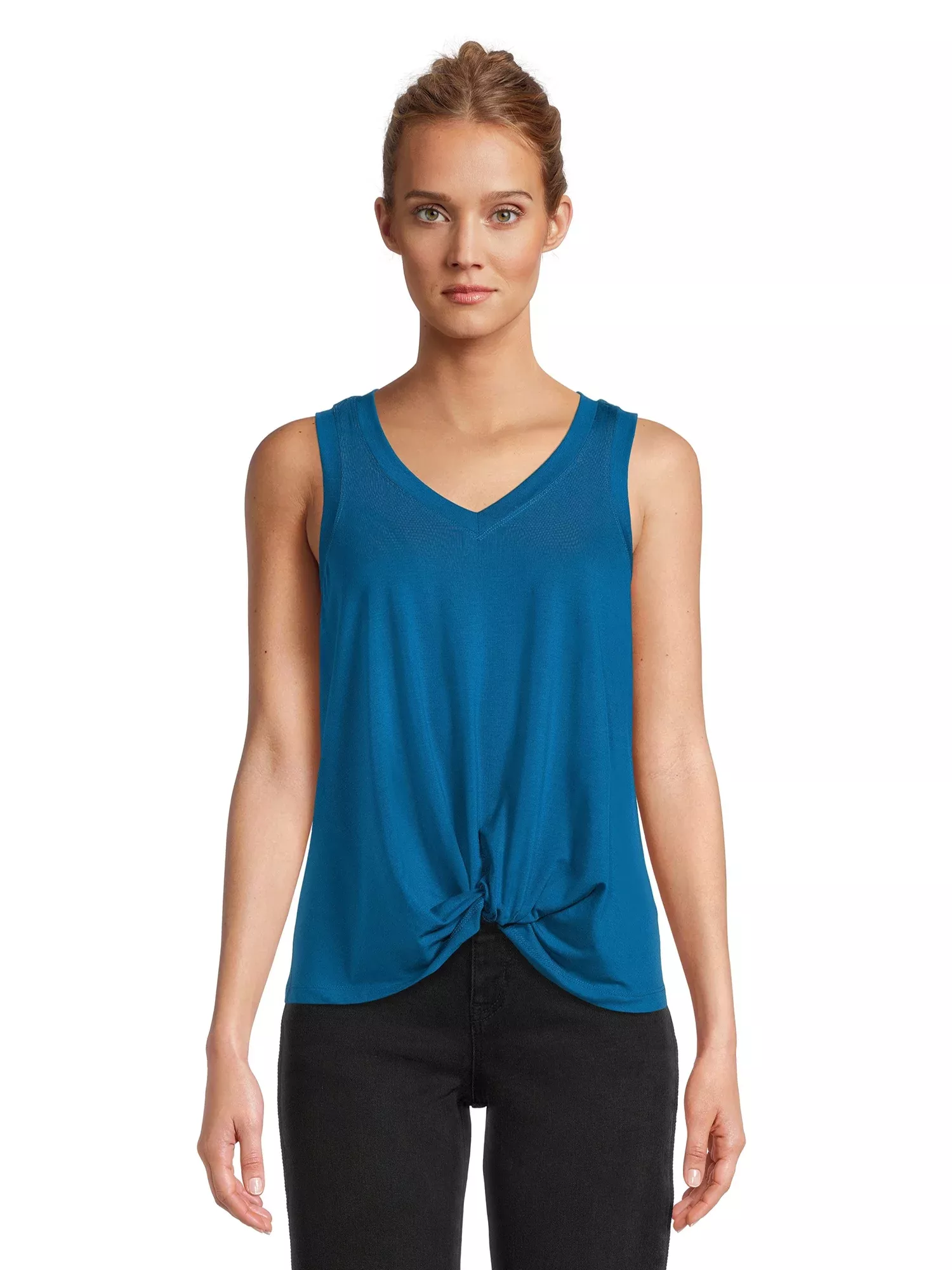 Time and Tru Women's Bow Shoulder Tank Top 