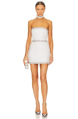 retrofete Heather Pearl Dress in White & Silver from Revolve.com | Revolve Clothing (Global)