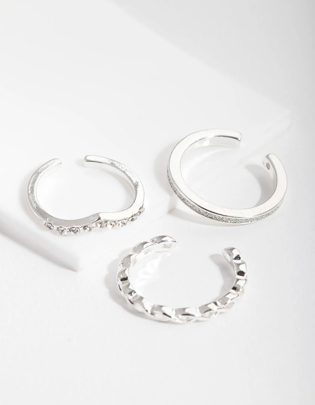 Lovisa Silver Diamante Band 3 Pack Toe Rings | Shop Simon