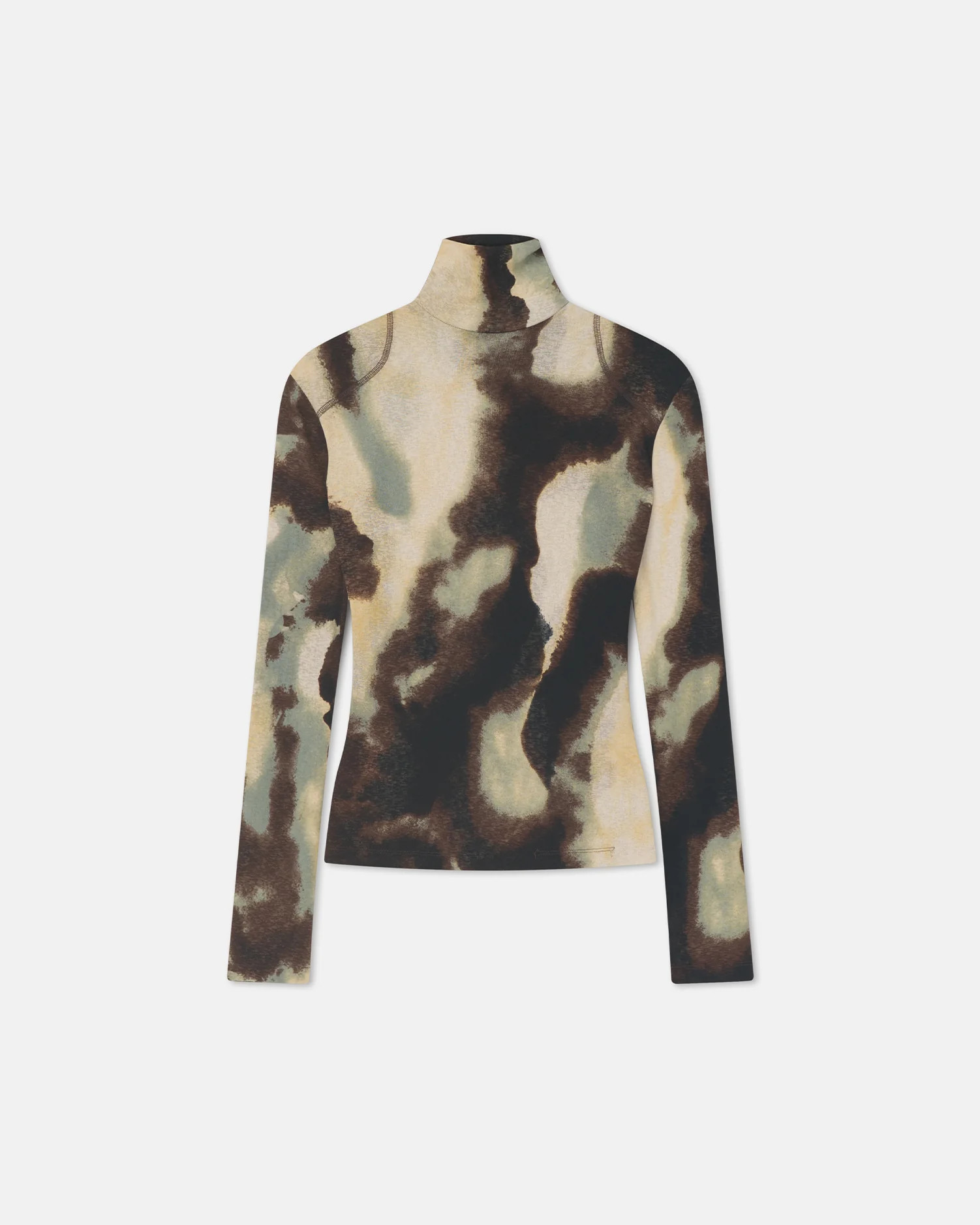 Nayeli - Mesh Jersey Long Sleeved Top - Watercolor Sage | Nanushka