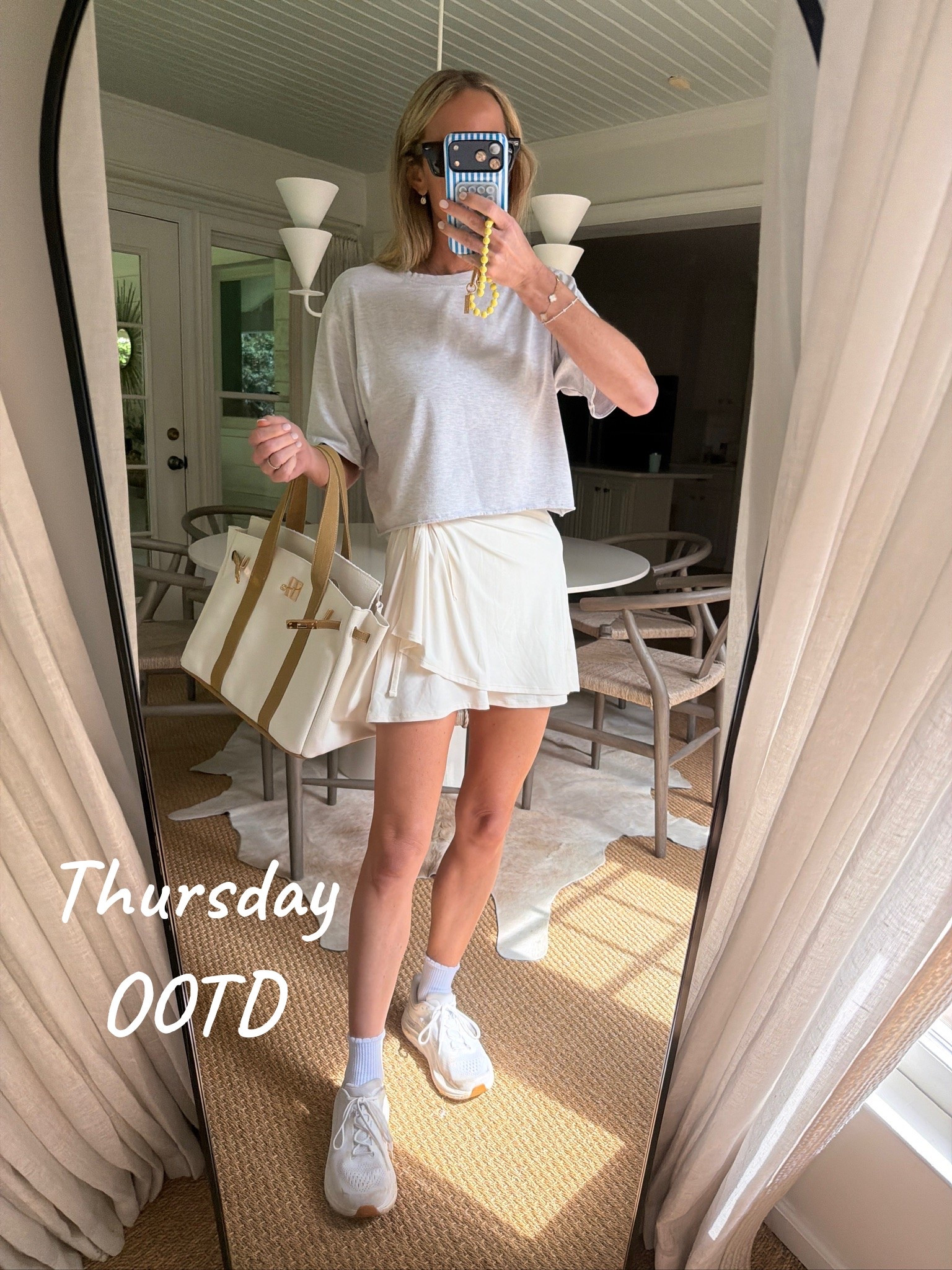 Wearing size S in the skirt and a size S in the tee!!