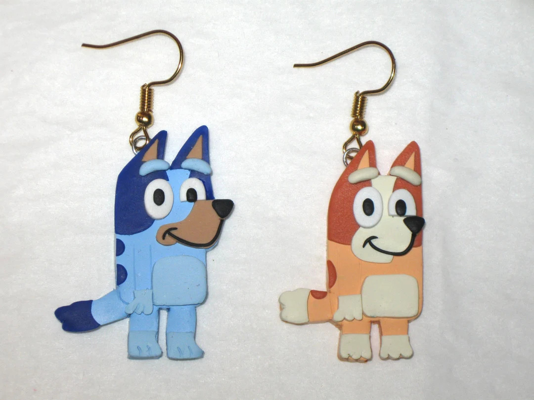 Teacher Earrings,Bluey Earrings,Bingo Earrings,Bluey & Bingo,Heeler Earrings,Dog Earrings,Librari... | Etsy (Global)