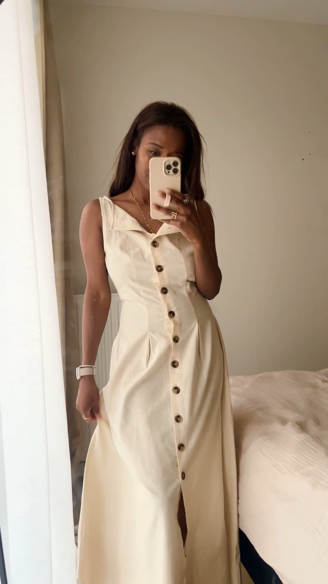 I love a classic button down dress like this. Timeless. On sale now too! 