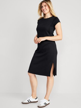Maternity Rib-Knit Midi Nursing Dress | Old Navy (US)