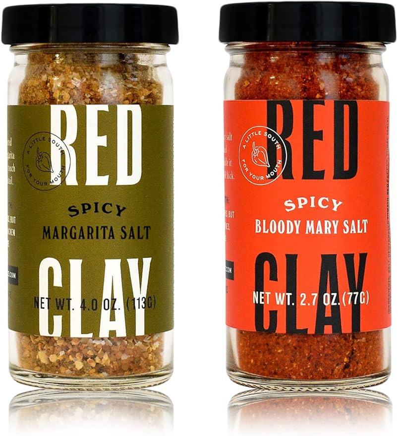 Red Clay Drink Salt Duo, Spicy Margarita Salt and Spicy Bloody Mary Salt for Cocktails and Season... | Amazon (US)