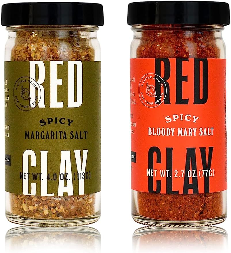 Red Clay Drink Salt Duo, Spicy Margarita Salt and Spicy Bloody Mary Salt for Cocktails and Season... | Amazon (US)