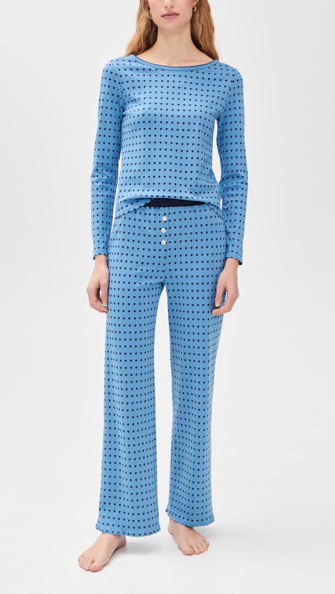 Ellie Pajama Set in Floating Hearts | Shopbop