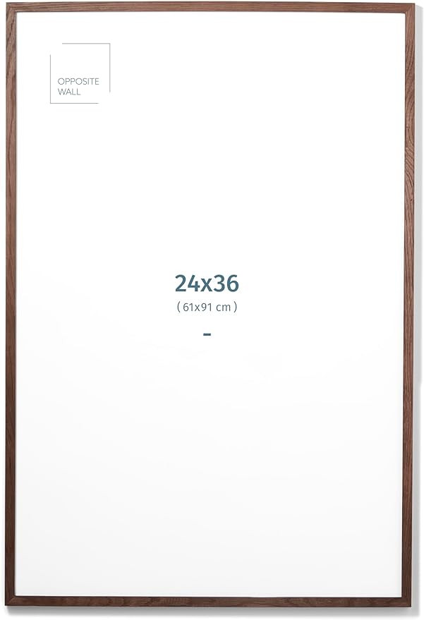 (24x36 in | 61x91 cm) Dark Oak Solid Oak Wood Picture Frame Poster Frame Wall Photo Frame | Amazon (US)