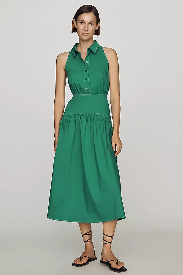 Tobie Drop-Waist Midi Shirtdress by Exquise | Anthropologie (US)