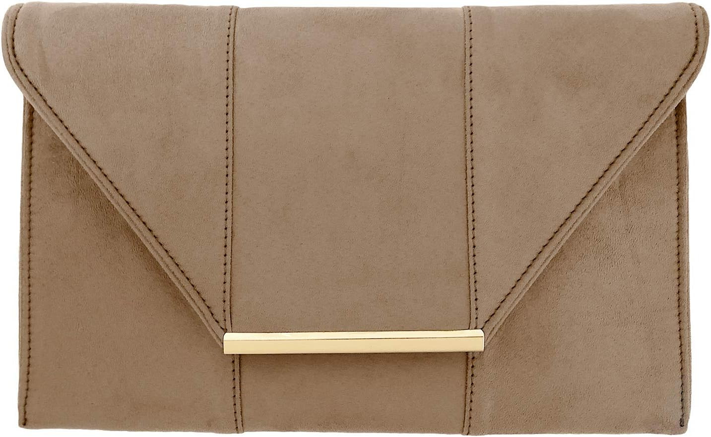 JNB Women's Faux Microsuede Envelope Clutch | Amazon (US)