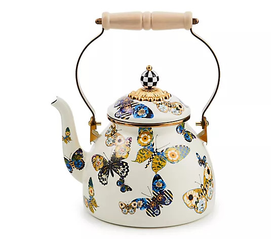 MacKenzie- Childs Butterfly 2Qt Tea Kettle | QVC