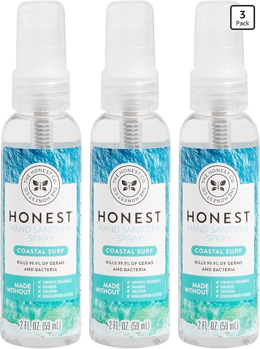The Honest Company Plant-Based Hand Sanitizer Spray | Kills 99.9% of Germs | Hypoallergenic, Quic... | Amazon (US)