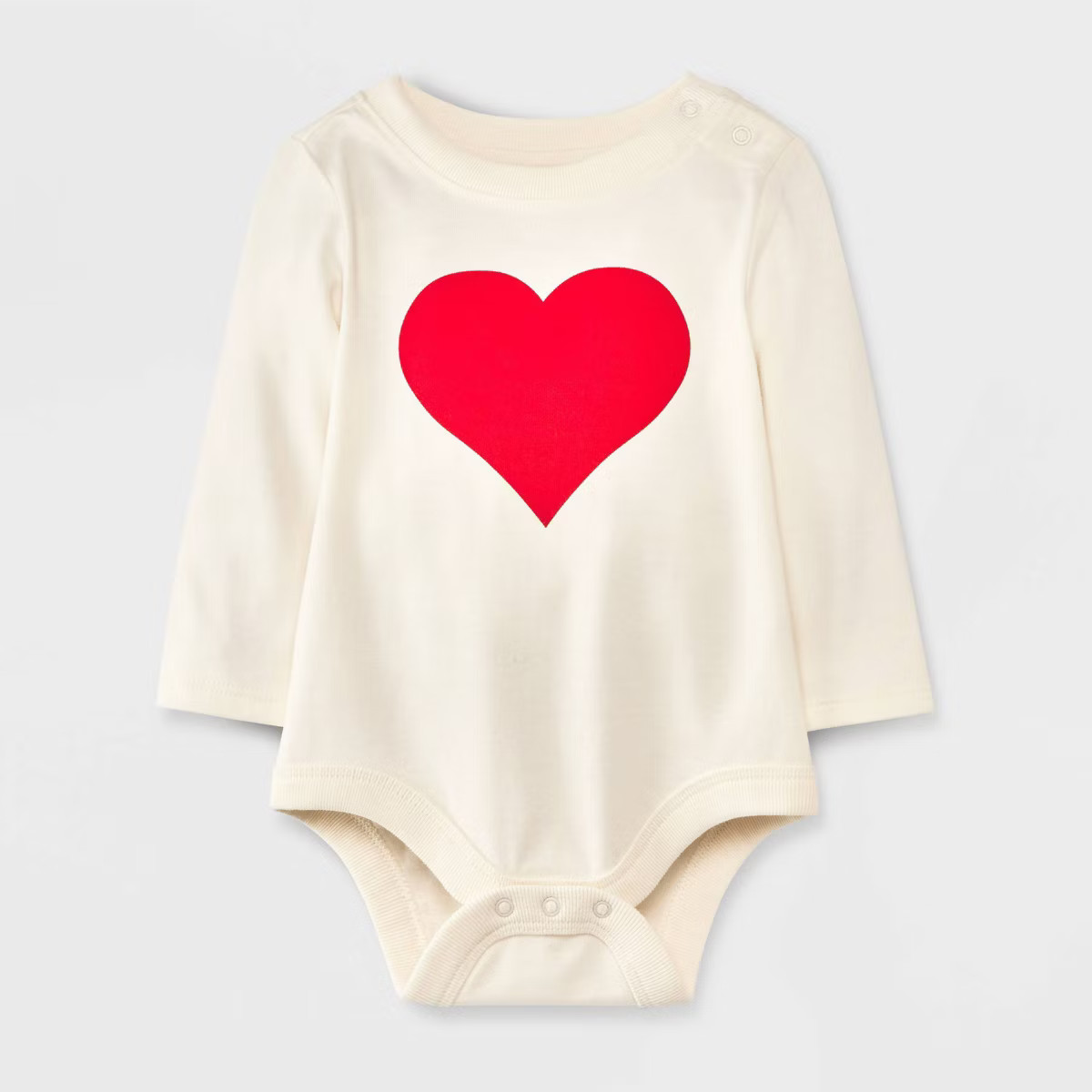 Baby Girls' Heart Bodysuit - Cat & Jack™ Cream | Target
