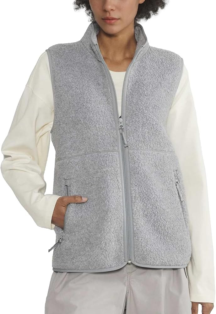 Hixiaohe Sherpa Fleece Vest for Women Trendy Warm Sleeveless Vests Jacket Lightweight Zip Coats w... | Amazon (US)