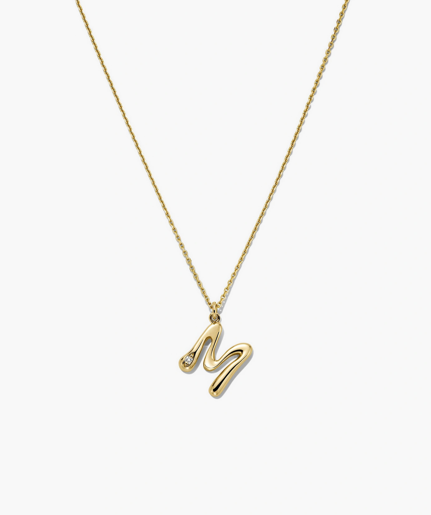 Organic Dôme Liquid Letter Pendant Necklace | Mejuri Fine Crew