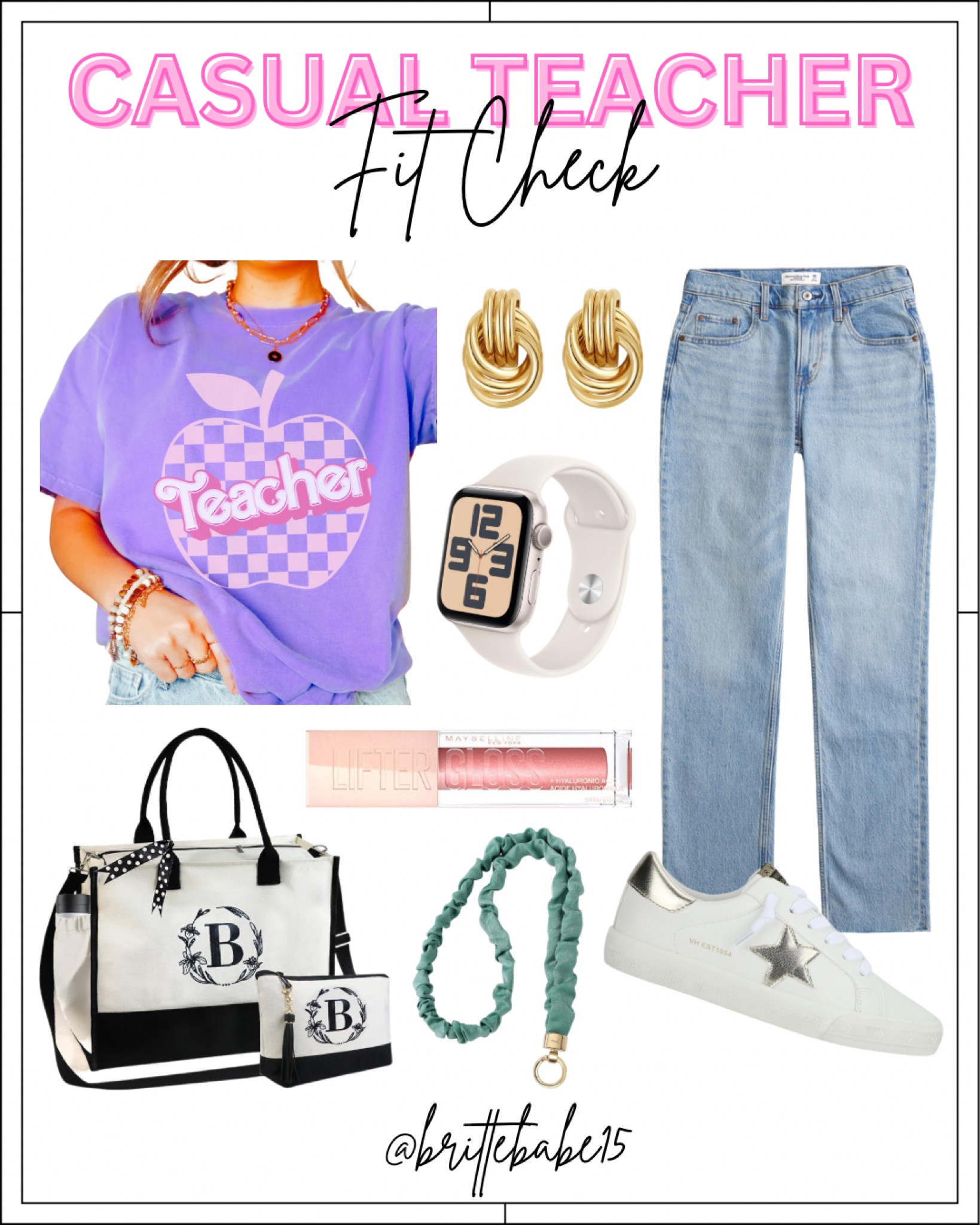 Catch me in this outfit on repeat! 👩🏻‍🏫 I’m so thankful we have a more relaxed dress code! 🙏🏼

Jeans: tts 
Shoes: tts (7.5) 
Shirt: unisex fit - if you want it more fitted, size down. If you want it oversized, size up 1! 

#LTKSaleAlert #LTKFindsUnder50 #LTKStyleTip