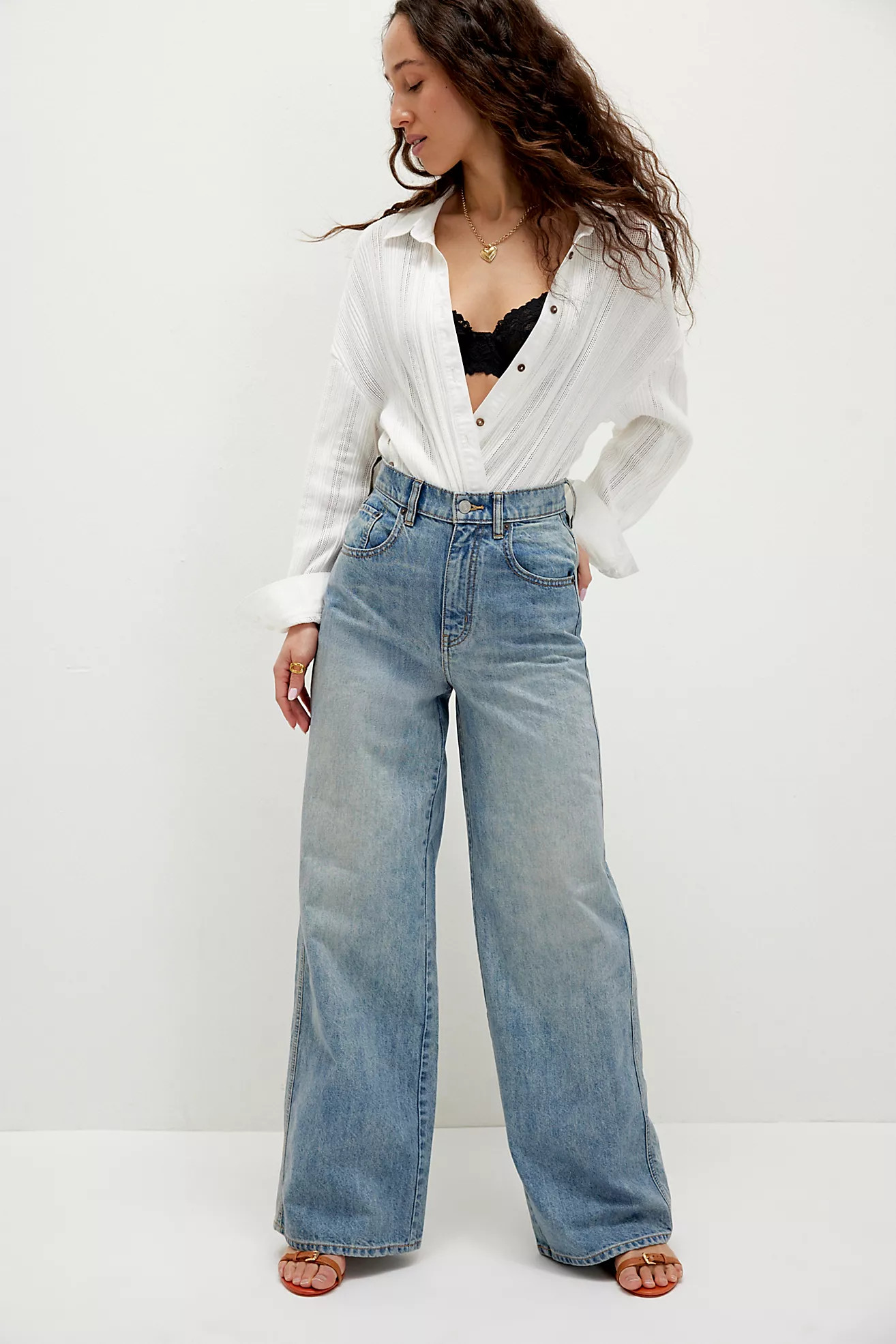 CRVY Gia Wide-Leg Jeans | Free People (Global - UK&FR Excluded)