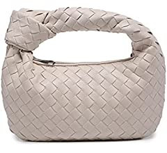 Hobo Bag Dumpling hadnbag Knoted Woven bag PU Woven Handbag Woven Tote Bags | Amazon (CA)