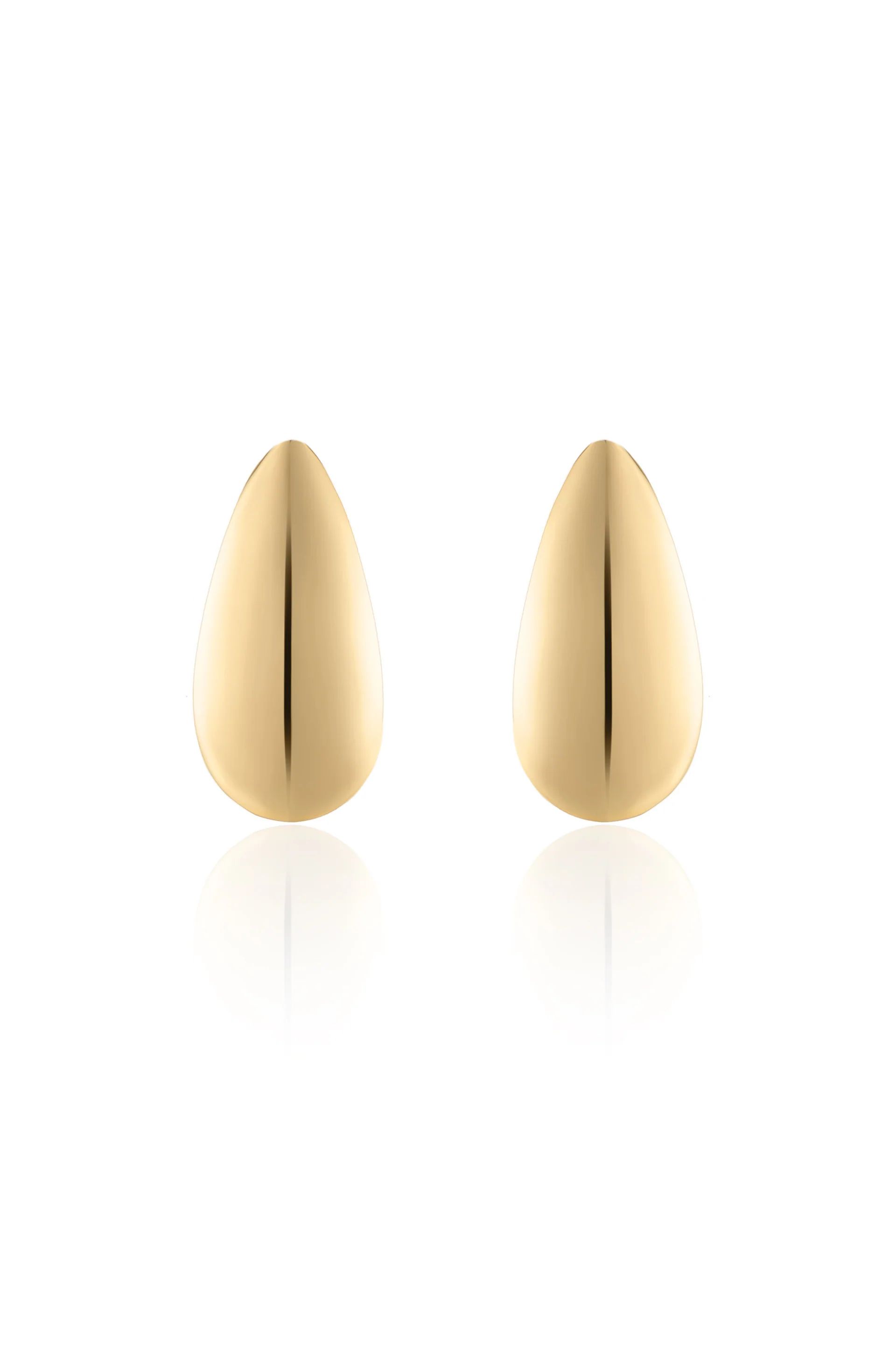 Golden Teardrop 18k Gold Plated Earrings | Ettika