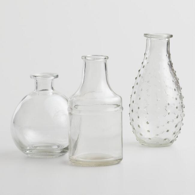 Clear Glass Bud Vases Set of 3 | World Market