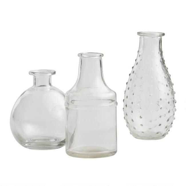 Clear Glass Bud Vases Set of 3 | World Market