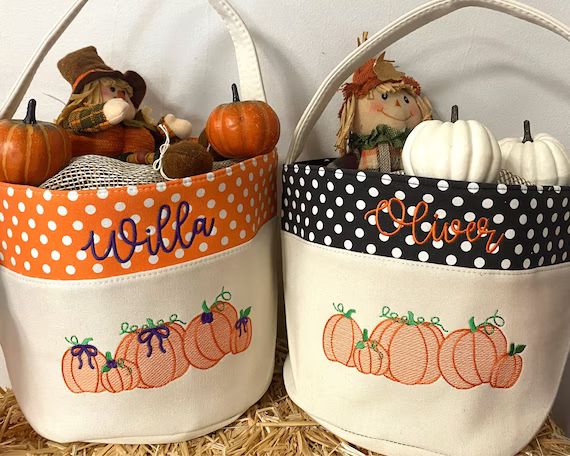 Trick or Treat Bag  Trick or Treat Bucket  Halloween Bag  - Etsy | Etsy (US)