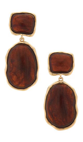 Juba Drop Earrings in Brown | Revolve Clothing (Global)