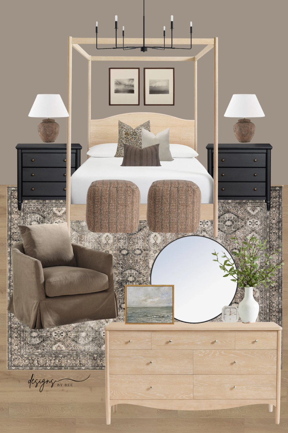 neutral bedroom, modern bedroom, upholstered bed, layered bedding, neutral bedding, vintage rug, bedroom rug, bedroom dresser, wood dresser, nightstand decor, table lamp decor, neutral home decor, bedroom inspiration, primary bedroom, modern traditional bedroom, earth tone bedroom, cozy bedroom decor 

 

#LTKHome