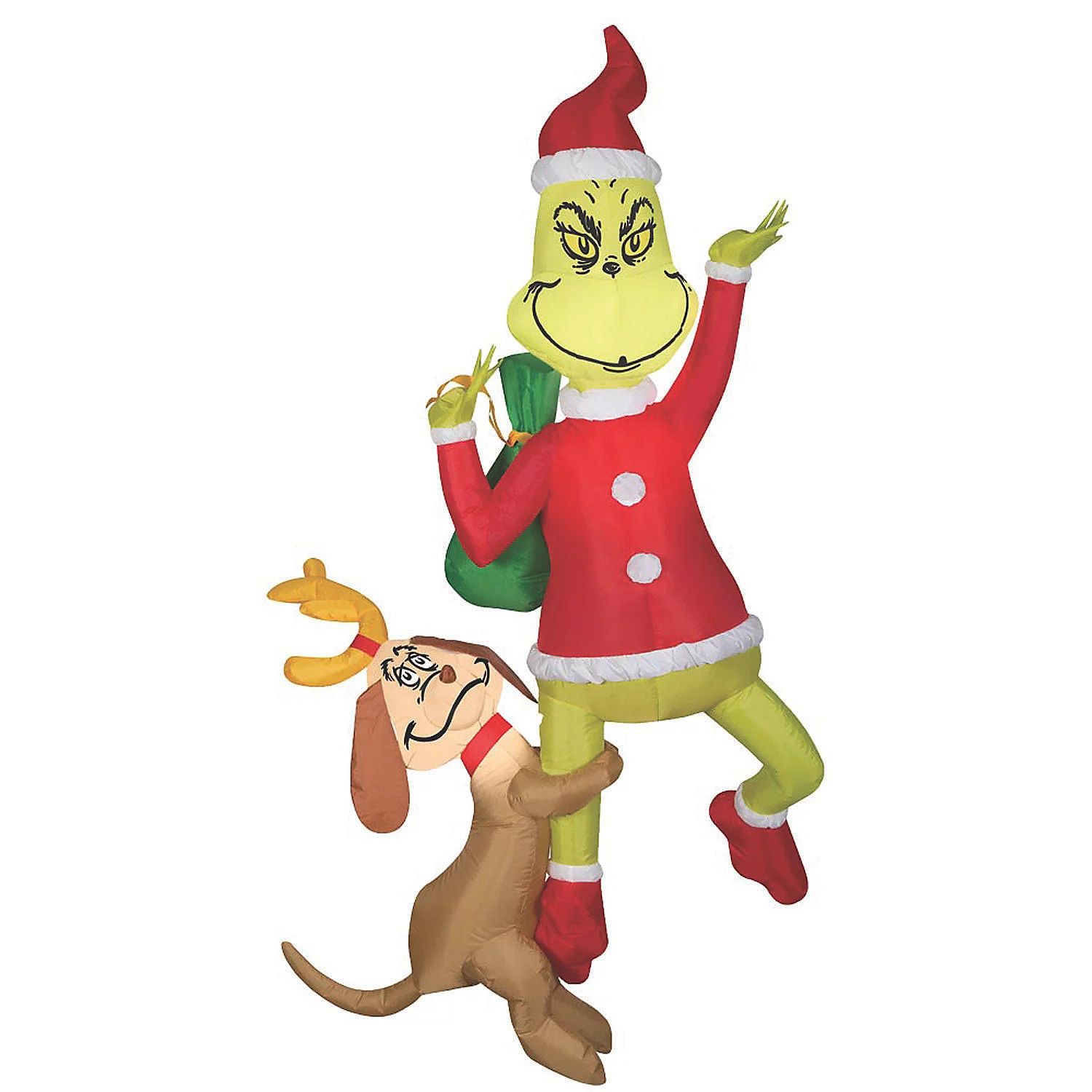 Gemmy Inflatable Hanging Dr. Seuss™ The Grinch & Max LED Lighted Yard Decoration - 72 in x 43 i... | Walmart (US)