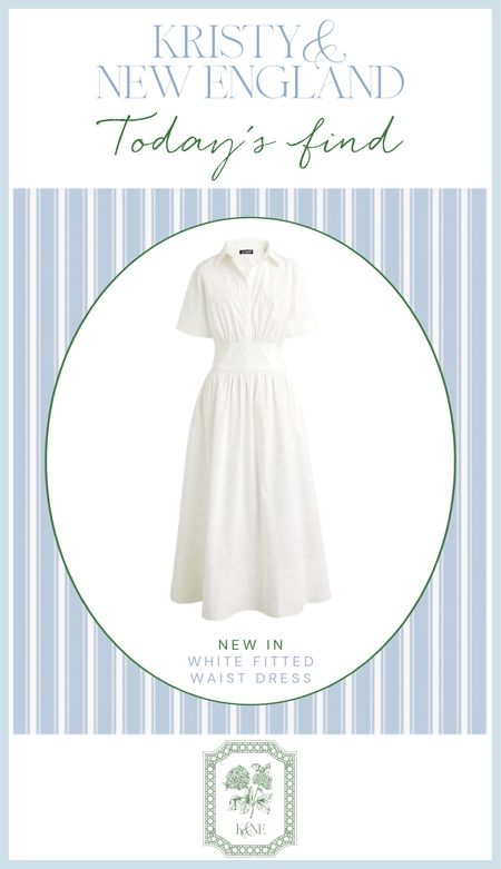 On sale now last day! White cotton stretch poplin fitted waist shirt dress

#LTKover40 #LTKmidsize #LTKsalealert
