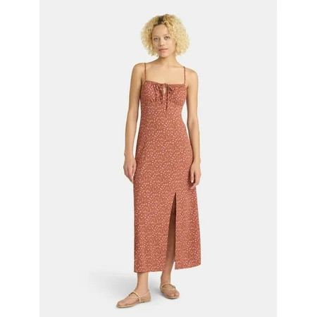 No Boundaries Maxi Dress with Front Slit, Women's | Walmart (US)