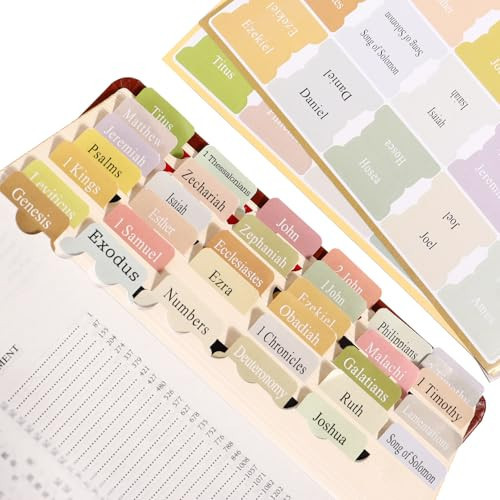 Chapter Dividers Index Tabs for Bible Study & Prayer, Unisex Boho Bible Gift Accessories (Girls, Boys, Men, Women)​90 Tags | Amazon (US)