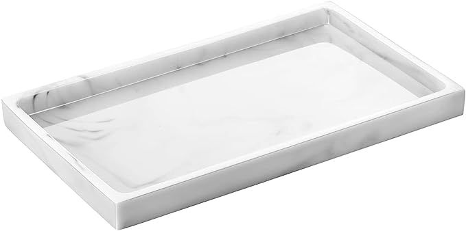 Emibele Bathroom Tray, Resin Countertop Vanity Tray Jewelry Storage Dresser Tray Kitchen Sink Toi... | Amazon (US)