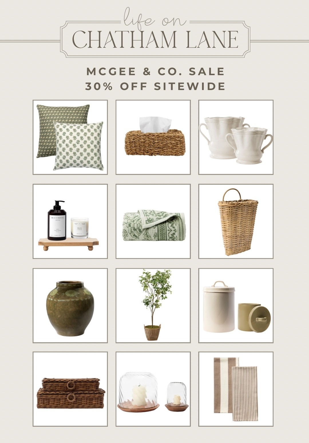 McGee and Co. Memorial Day sale!  Save up to 30% off sitewide!  Loving all these greens for summer!

#LTKSeasonal #LTKHome #LTKSaleAlert